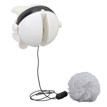 Palla automatica per gatto in ABS + peluche coniglio 2xAAA