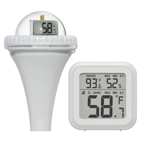 Schwimmendes Poolthermometer Weiß 16,3x10,3x2,8 cm 2