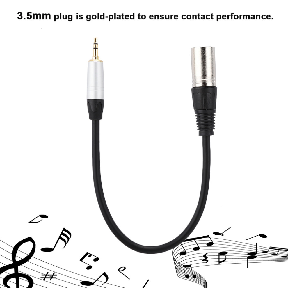 3.5Mm To Xlr Male Audio Converter Cable Stereo 1.5 Meter Length 7691334774816