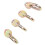 Ensemble de 4 supports de levage de moteur 5500 lb doré 12