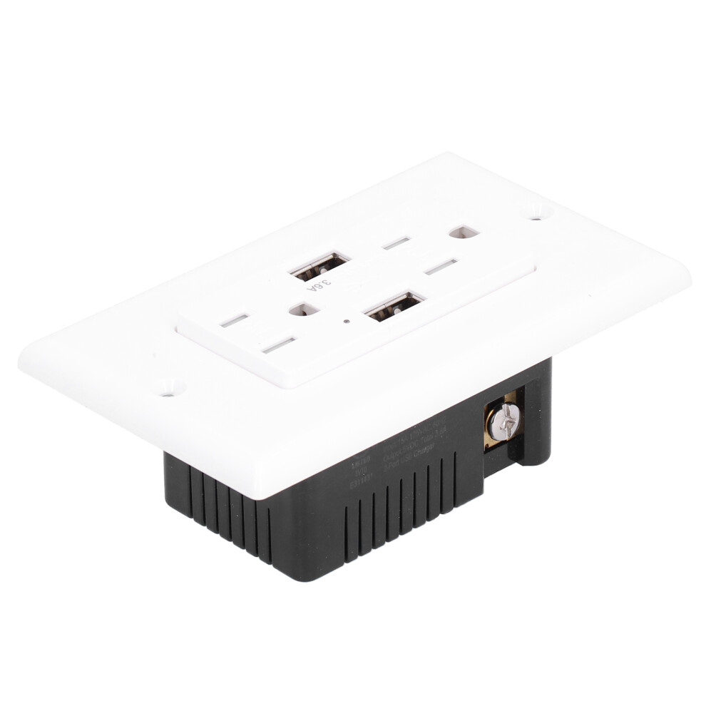 Gfci Usb Slim Wall Outlet 15A Ground Fault Receptacle White Ld-Url15a 9481334781048