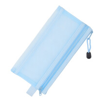 Bolsa de malla de doble capa azul 10 piezas A6 nylon 23x12cm