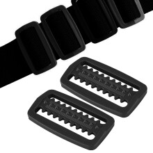 2PCS Heavy Duty ABS Slide Buckle Strap Belt Keeper for Diving Black