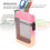 Custodia tascabile impermeabile da 10 cm, colore rosa gradiente 6