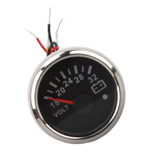 52MM Spannungsmessgerät DC 9 bis 32V Hochpräziser, schnell reagierender Zeiger-Voltmeter mit Hintergrundbeleuchtung Für Wohnmobile, Yachten