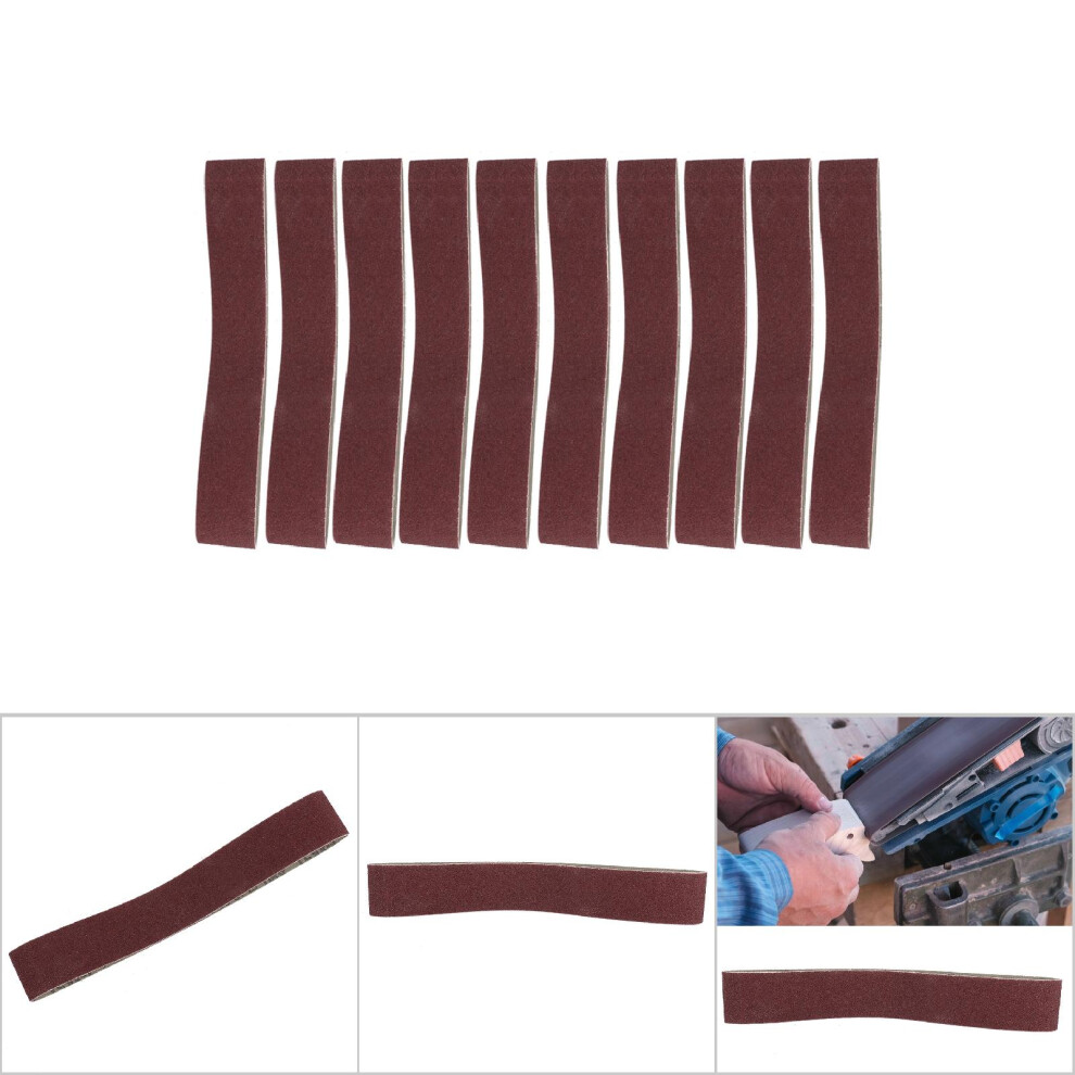 10Pcs 27"X2" 120# Abrasive Sanding Belts For Smooth Finish 5081334784700