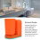 Porte-brosse à dents mural orange avec gobelet 3