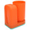 Porte-brosse à dents mural orange avec gobelet 13
