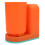 Porte-brosse à dents mural orange avec gobelet 1