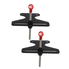 2-teiliges Recurvebogenvisier 1-Pin roter Edelstahl
