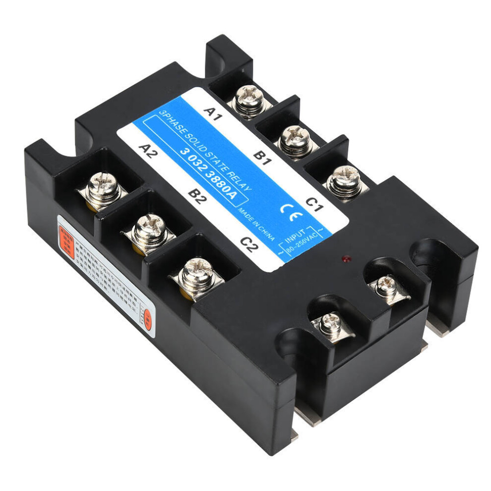 Three Phase Solid State Relay 80-250Vac Input Ssr3 80A For Cnc Machinery 4631334788423