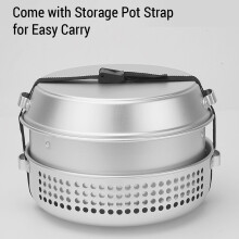 10pcs Camping Pot Pan Stove Set for Outdoor Hiking Backpacking 1.1kg