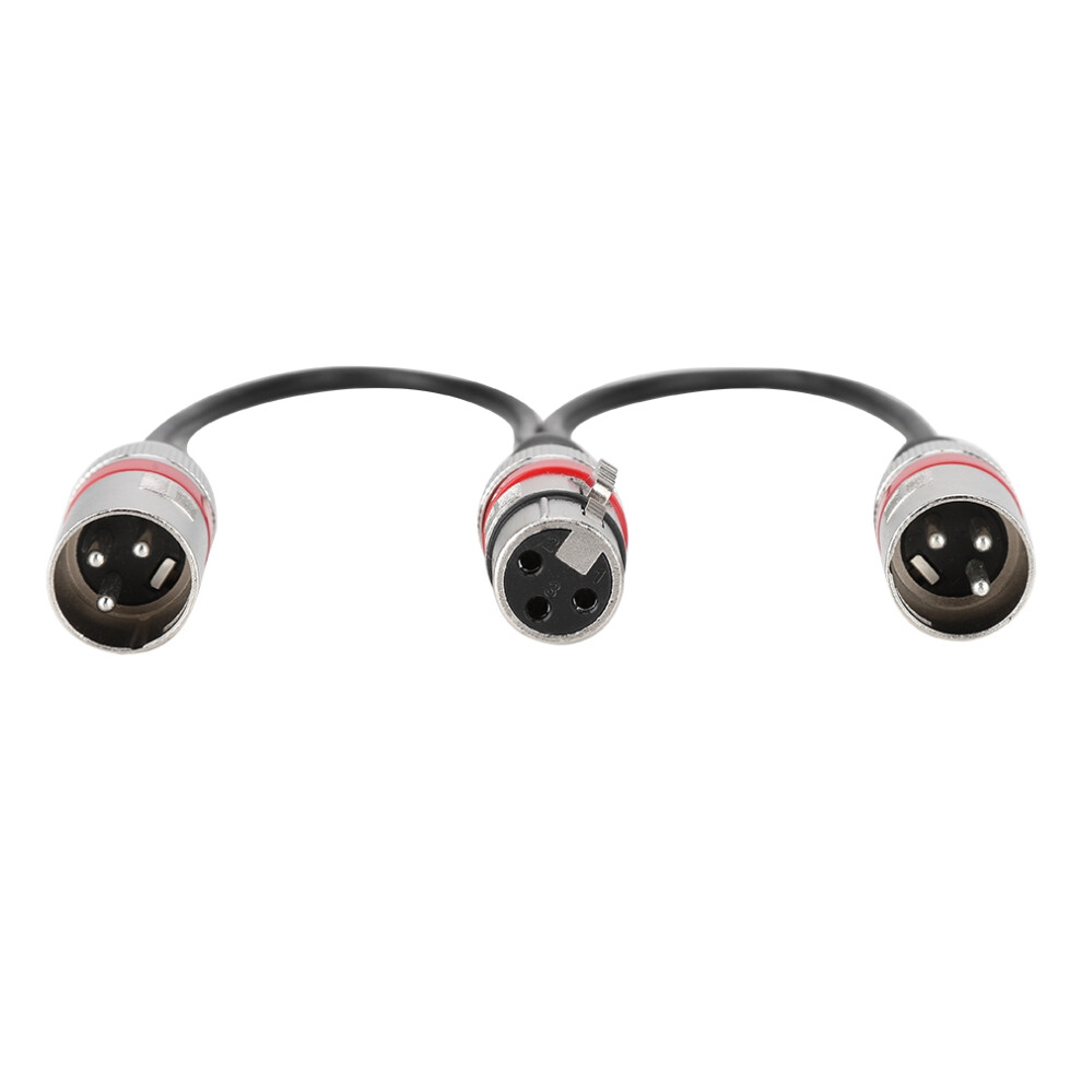 30Cm Xlr Female To Dual Male Splitter Cable For Microphone And Audio Devices Red 8431334791173
