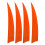 20 flèches à plumes orange de 4 po 15