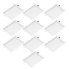 10er Pack Mesh-Reißverschluss-Dokumententasche A5 Weiß 24x18cm