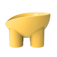 Tazón elevado para gatos y perros amarillo 138x134x90 mm