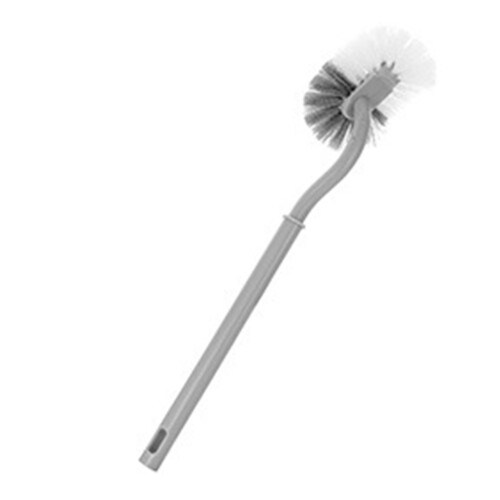 Abgerundeter Toilettenbürste mit Haken, langem Griff, Grau 2