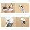 Abgerundeter Toilettenbürste mit Haken, langem Griff, Grau 7
