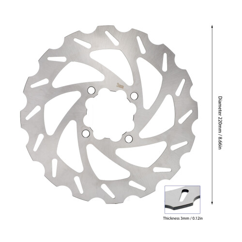 High-Performance 220mm Rear Brake Disc for Banshee Warrior Wolverine 1