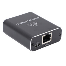 Aluminium-RJ45-Splitter 1 auf 2 USB-Stromversorgung 1000 Mbit/s