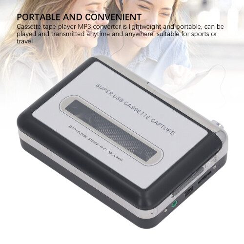 Convertidor de cassette a MP3 USB, ABS, 2xAA 2