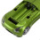 Mouse wireless a forma di auto sportiva 1600 DPI verde 10