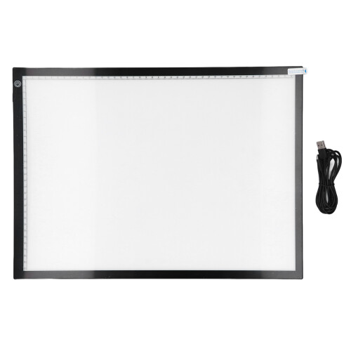 A3 LED Light Board Pad, Acrylic, Black, 459x336mm, USB C 2