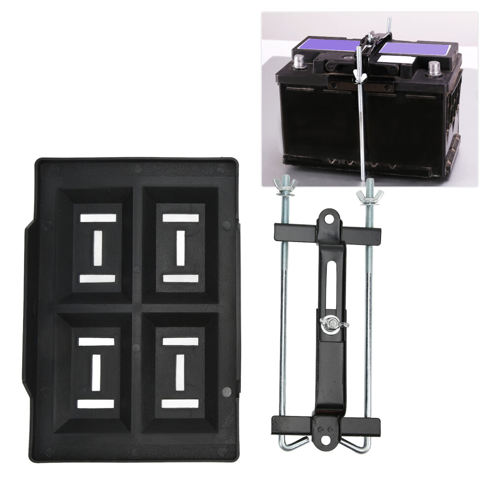 Heavy Duty Car Boat Battery Holder Tray For 27/30/31 Series, Adjustable Abs Hold Down 6951334809736
