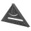 Regla triangular de aluminio negra 30 45 60 90 16