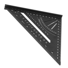 Aluminium-Dreieckslineal Schwarz 30 45 60 90