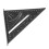 Regla triangular de aluminio negra 30 45 60 90 9
