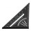 Regla triangular de aluminio negra 30 45 60 90 11