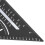Regla triangular de aluminio negra 30 45 60 90 8