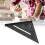 Regla triangular de aluminio negra 30 45 60 90 13