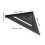 Regla triangular de aluminio negra 30 45 60 90 2