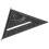 Regla triangular de aluminio negra 30 45 60 90 14