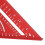 Escuadra triangular de aluminio roja 30/45/60 métrica 90 10