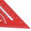 Escuadra triangular de aluminio roja 30/45/60 métrica 90 8