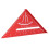Escuadra triangular de aluminio roja 30/45/60 métrica 90 1