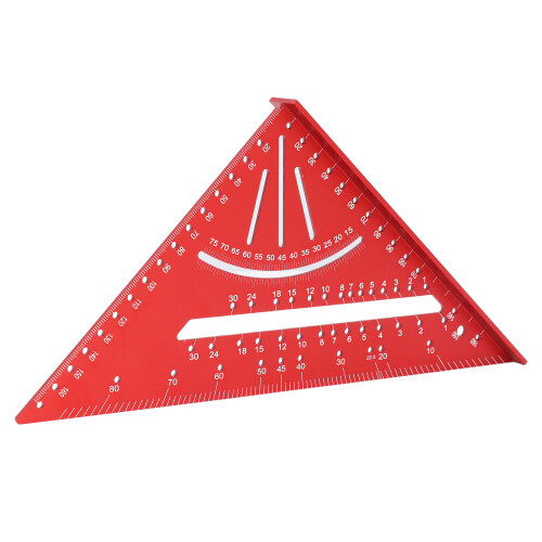 Escuadra triangular de aluminio roja 30/45/60 métrica 90
