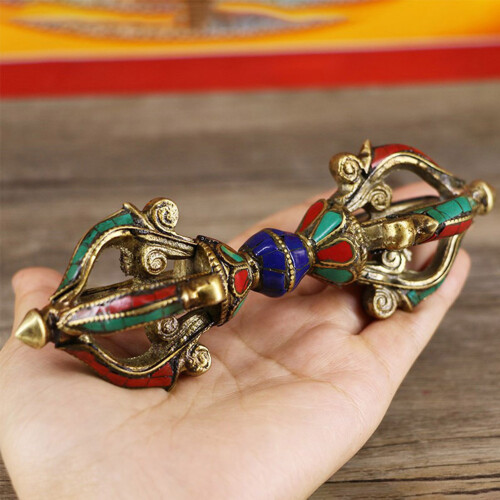 Buddhist Religious Gift Vintage Five Strands Pestle Demon Handmade 2