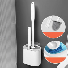 2er-Pack Silikon-Toilettenbürsten-Set, Basismaße: 10  6,4  9,8 cm