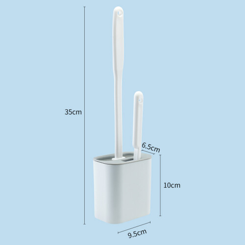 2er-Pack Silikon-Toilettenbürsten-Set, Basismaße: 10  6,4  9,8 cm 1