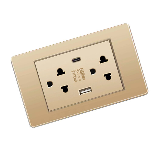 Thailand Typ Steckdose USB-C Gold