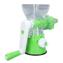 Extracteur de jus manuel vert en PP 35x22cm Ă manivelle