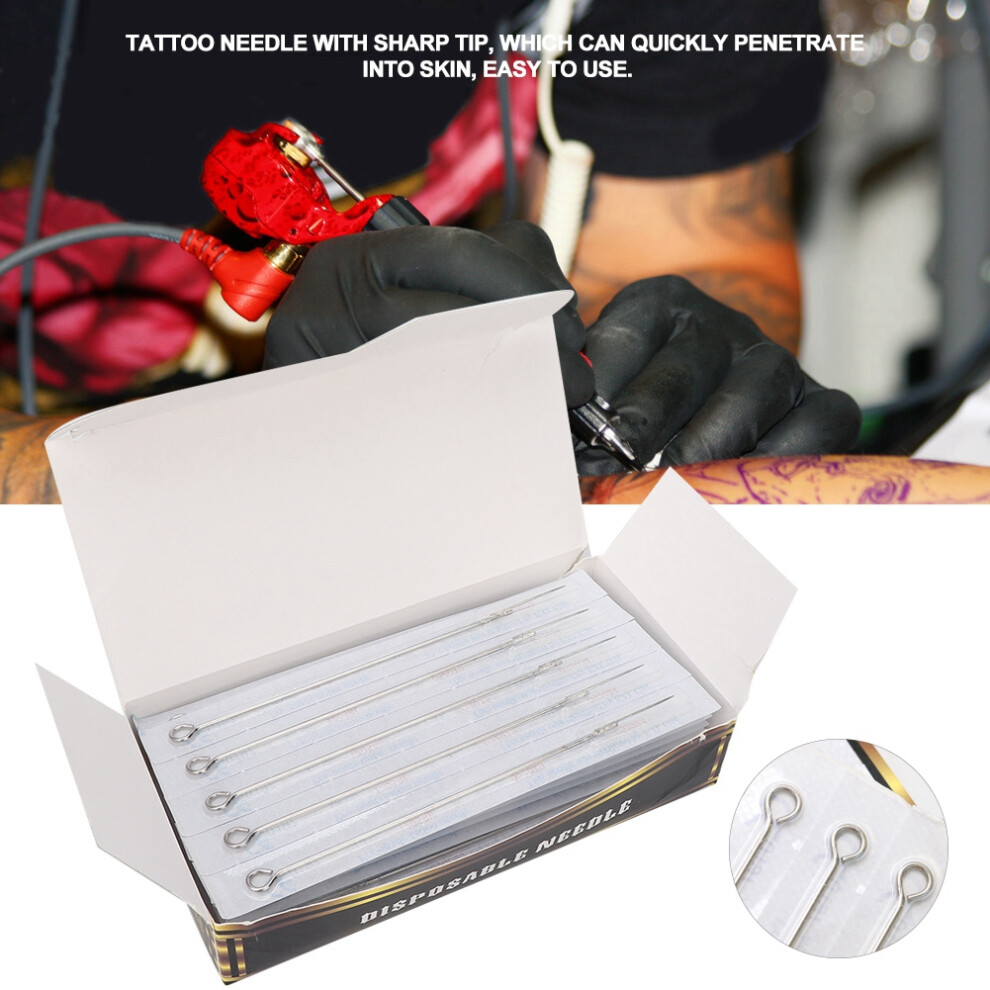 Professional 50Pcs Sterilized 3RL Stainless Steel Tattoo Needles for Artists