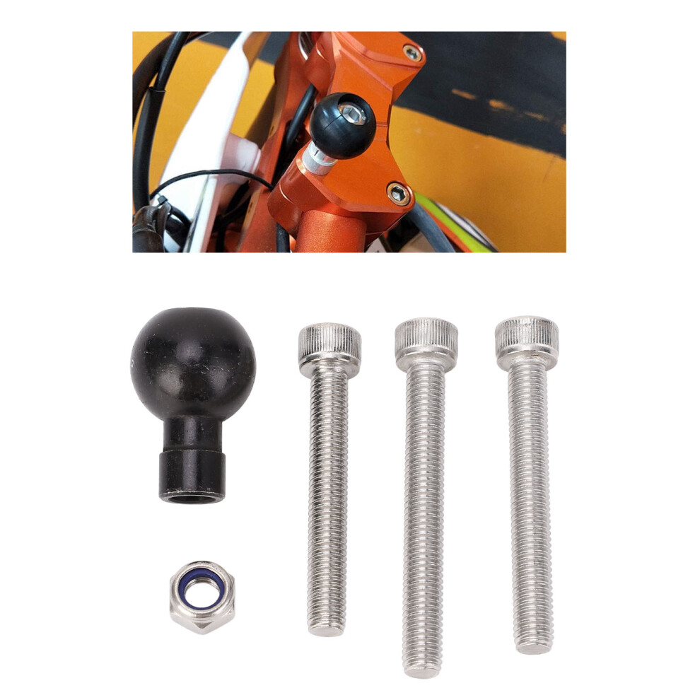Heavy Duty Handlebar Clamp Base With 1 Inch Rubber Ball & M8 Bolt For Bâ367U 9361334814635