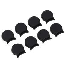8 piezas de reposamuñecas redondas de silicona para clarinete, negras