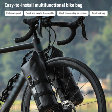 Bolsa para cuadro de bicicleta 5 L impermeable 40x12,5 cm negra