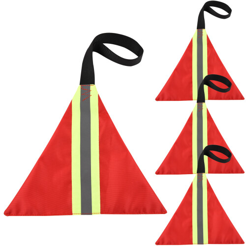 4 pièces drapeaux de kayak 30x24 cm, réfléchissants, couleur vive 2